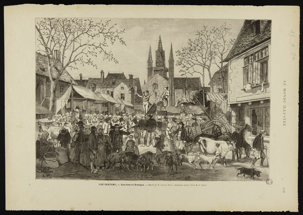estampe Une foire en Bretagne. 1967.60.408 Photo