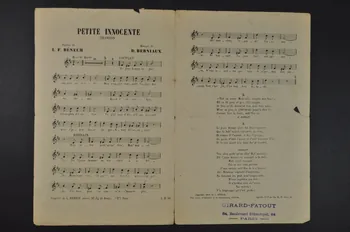Ferdinand Louis Bénech ; Désiré Berniaux ; Fernandez ; Suzanne Valroger chanson petit format Île-de-France, France 1908 1965.177.83 Photo Mucem