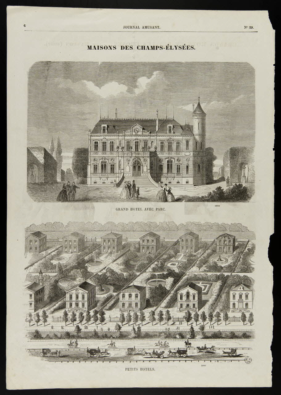 estampe MAISONS DES CHAMPS-ELYSEES. 1967.60.421 Photo