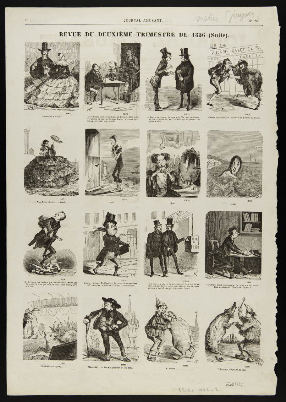 estampe REVUE DU DEUXIEME TRIMESTRE DE 1856 (Suite). 1967.60.422.2 Photo