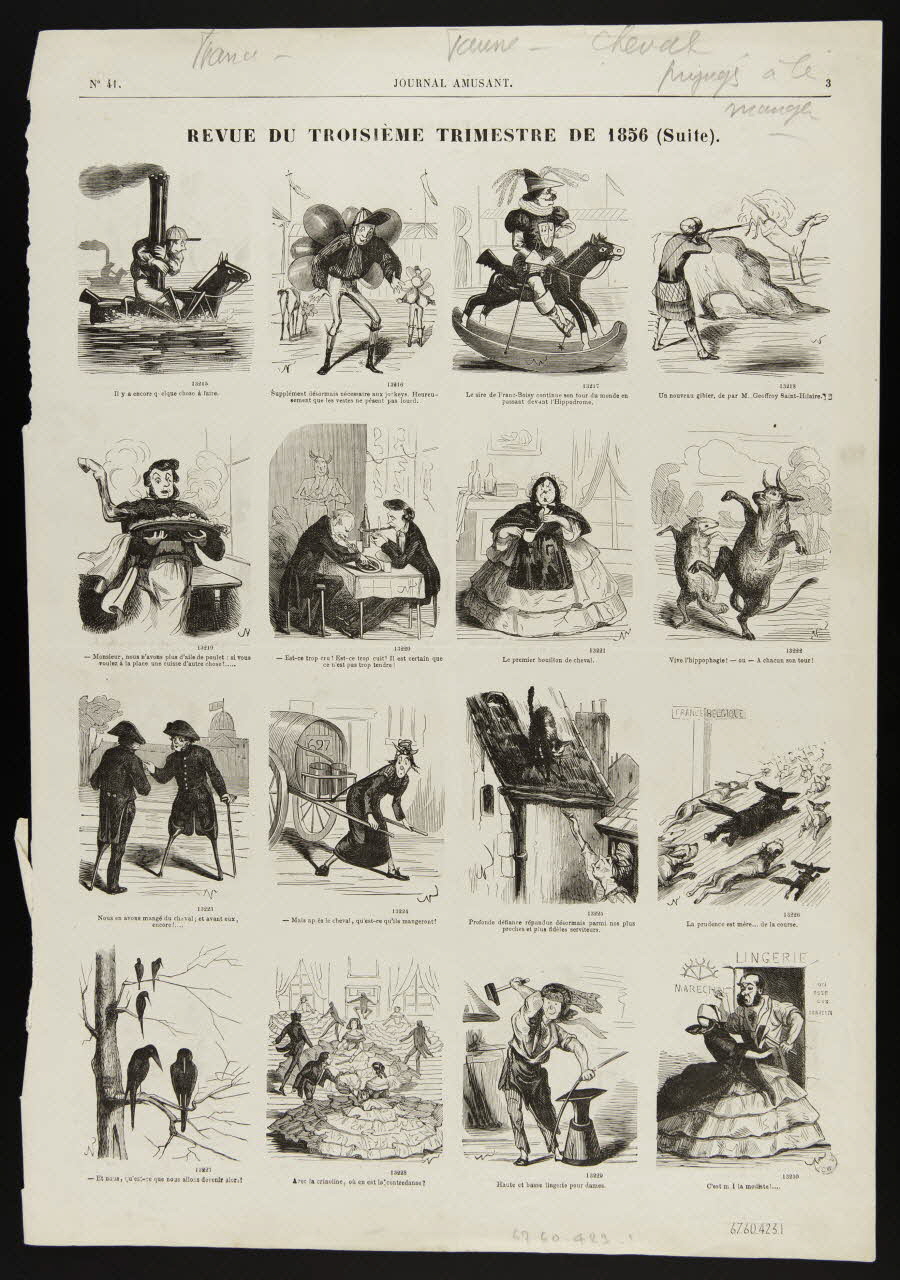 estampe REVUE DU TROISIEME TRIMESTRE DE 1856 (Suite). 1967.60.423.1 Photo