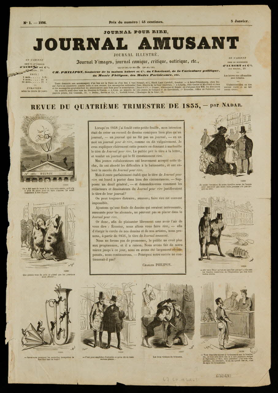 estampe REVUE DU QUATRIEME TRIMESTRE DE 1855, 1967.60.424.1 Photo