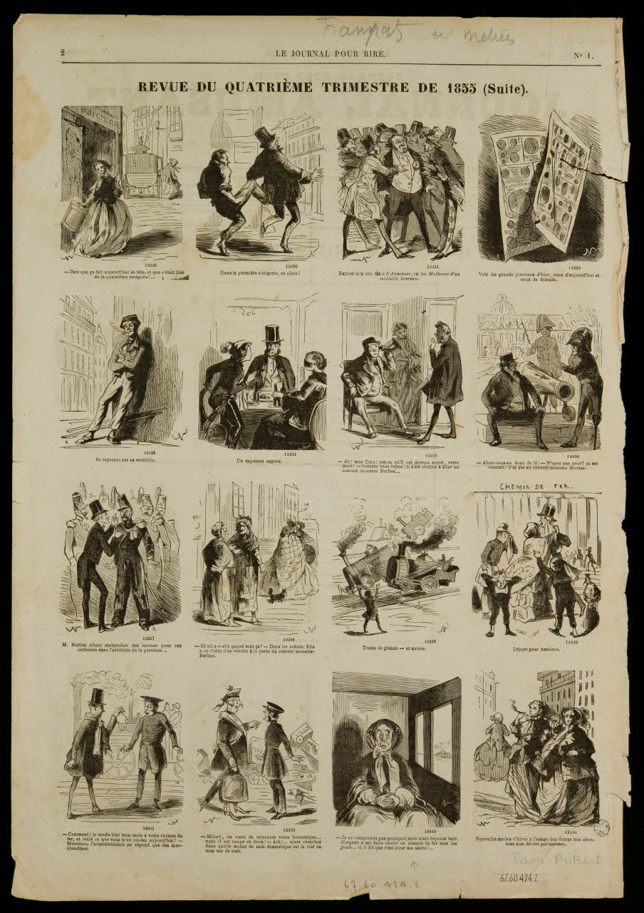 estampe REVUE DU QUATRIEME TRIMESTRE DE 1855 (Suite). 1967.60.424.2 Photo
