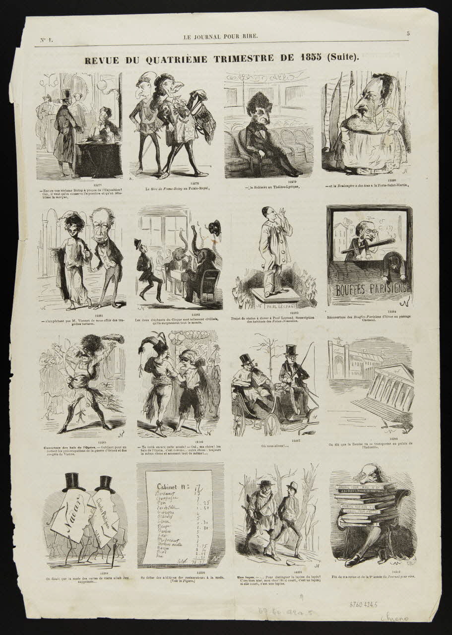 estampe REVUE DU QUATRIEME TRIMESTRE DE 1855 (Suite). 1967.60.424.5 Photo