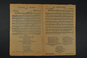 Romain Desmoulins ; Ferdinand Louis Bénech ; Ernest Dumont ; Désiré Berniaux ; Louis Maubon ; Marcel Bertal chanson petit format Île-de-France, France 1914 1966.199.107  Photo Mucem