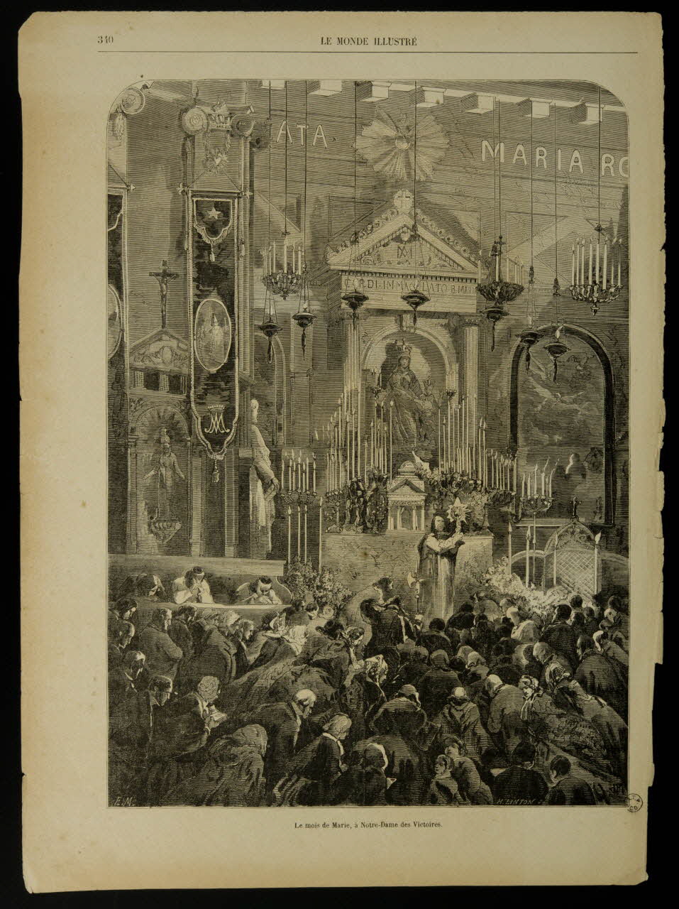 estampe Le mois de Marie, à Notre-Dame des Victoires. 1967.60.59 Photo