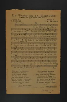 Romain Desmoulins ; Ferdinand Louis Bénech ; Ernest Dumont ; Désiré Berniaux ; Louis Maubon ; Marcel Bertal chanson petit format Île-de-France, France 1914 1966.199.107 Photo Mucem