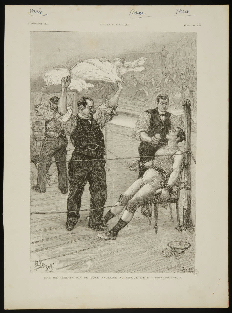estampe UNE PRESENTATION DE BOXE ANGLAISE AU CIRQUE D'ETE 1967.60.74.1 Photo