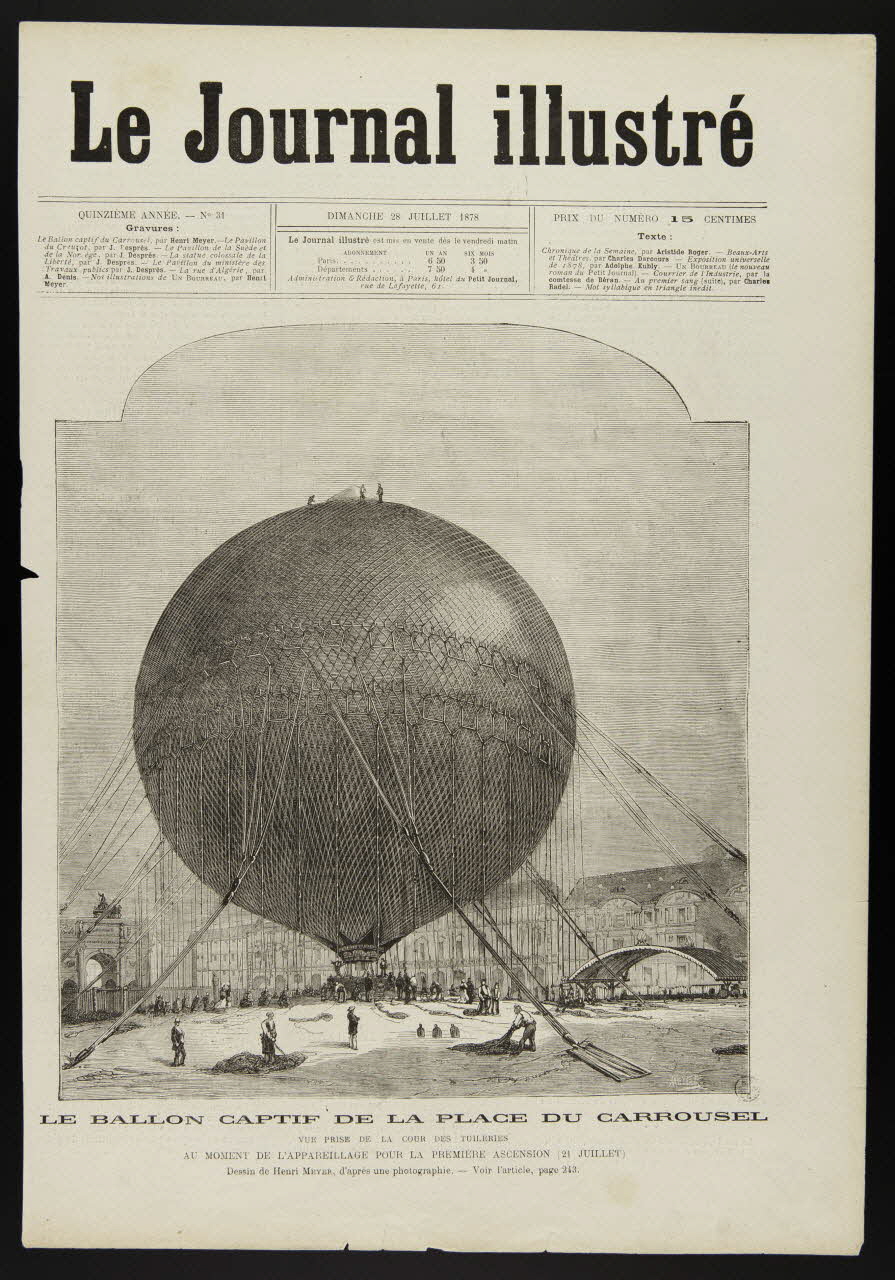 estampe LE BALLON CAPTIF DE LA PLACE DU CARROUSSEL 1967.60.77 Photo