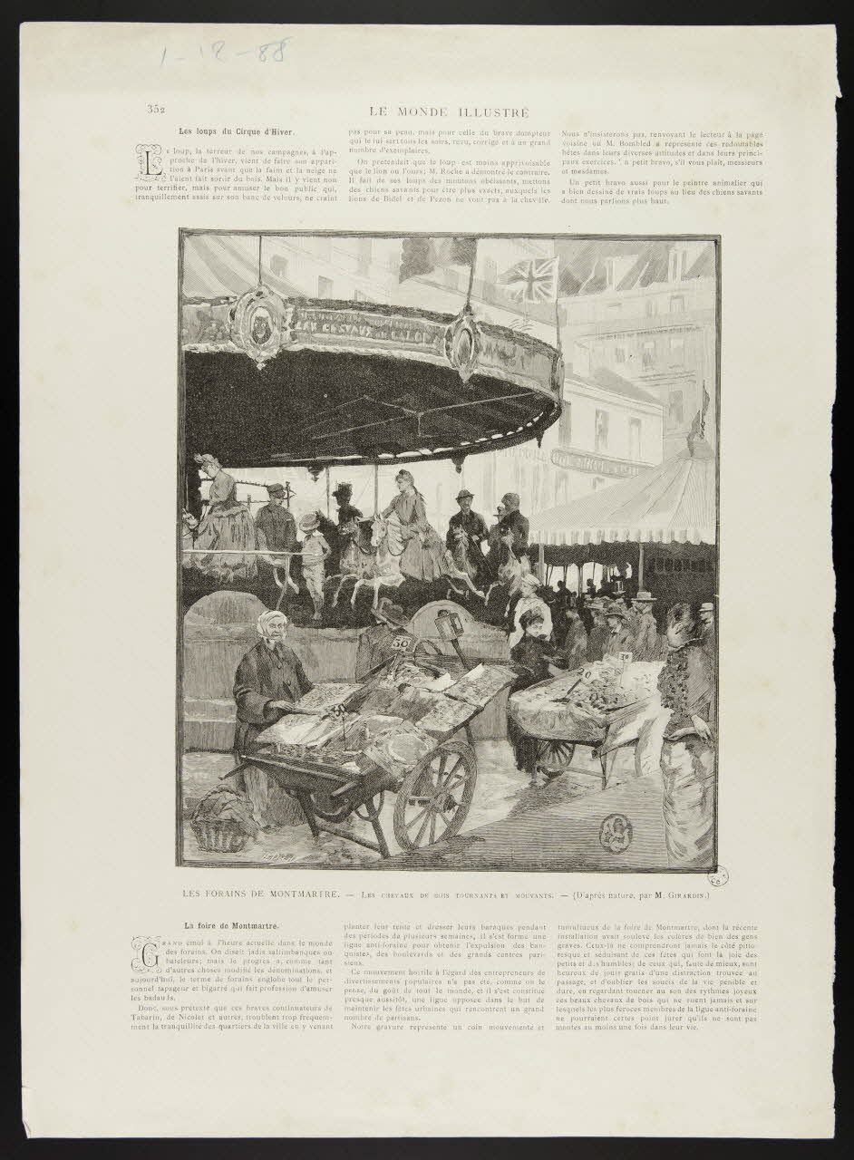 estampe LES FORAINS DE MONTMARTRE. 1967.60.82 Photo