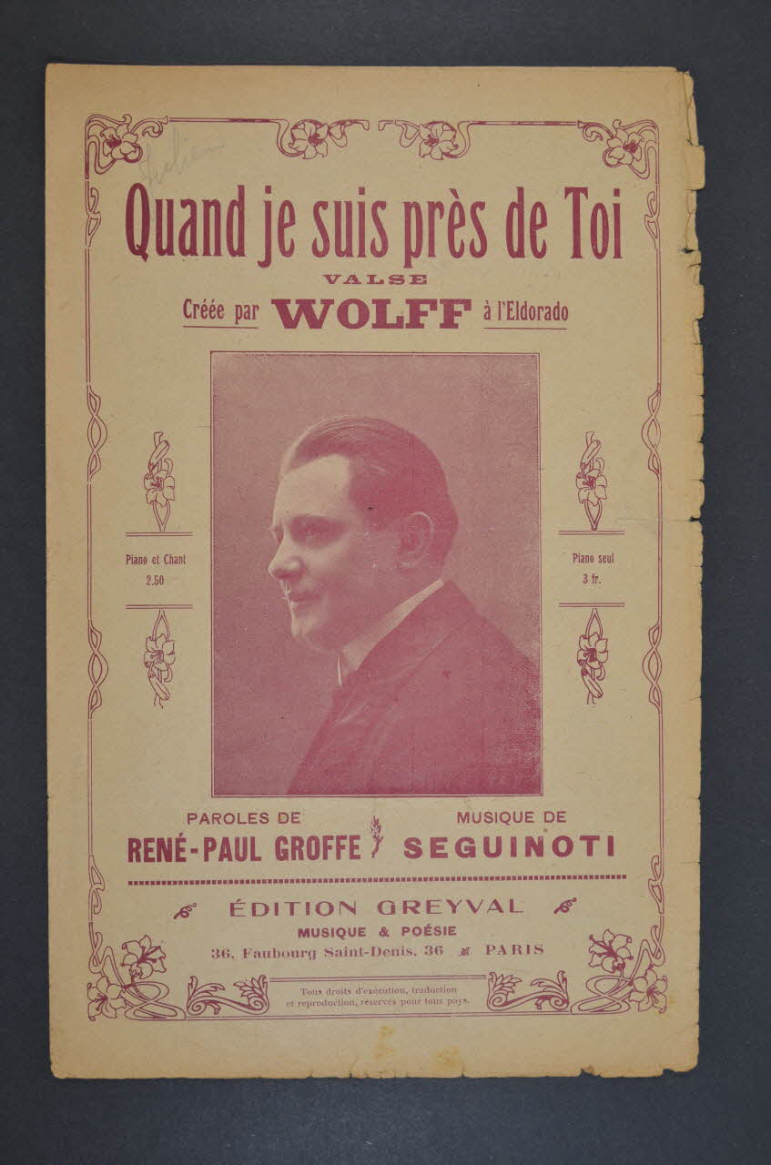 chanson petit format 1966.199.108 Photo Mucem