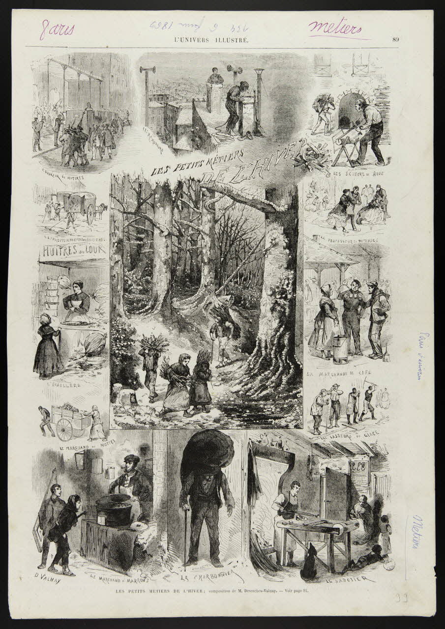 estampe LES PETITS METIERS DE L'HIVER 1967.60.99 Photo