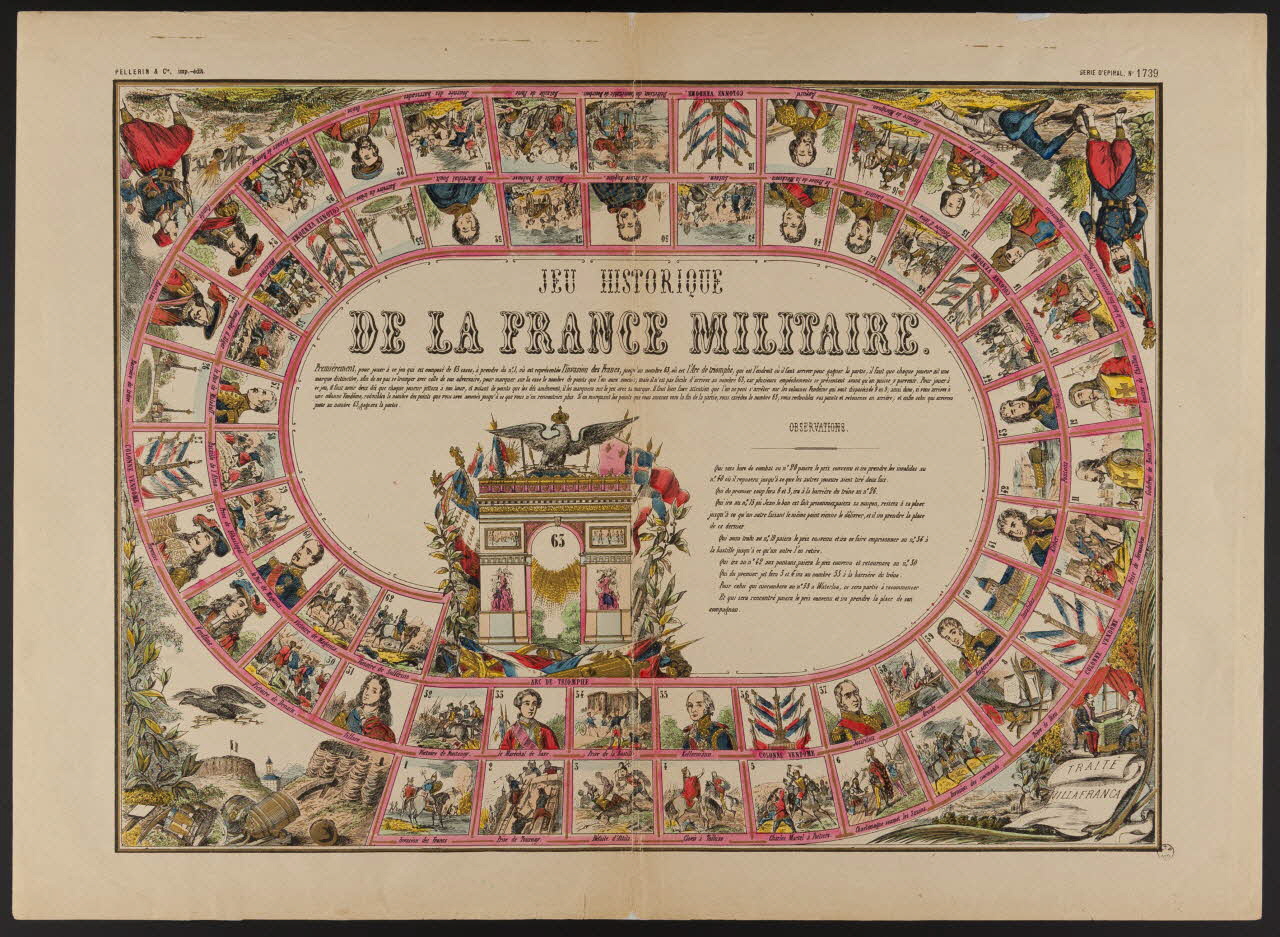jeu de l'oie JEU HISTORIQUE  DE LA FRANCE MILITAIRE. 1967.70.5 Photo