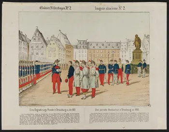 estampe Une parade d'exécution à Strasbourg en 1869. 1967.78.43  Photo