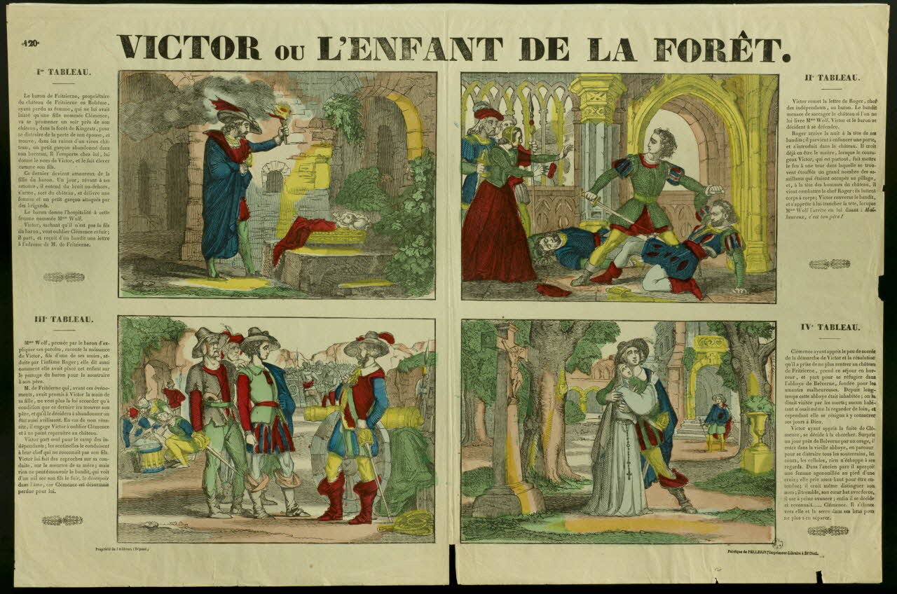 imagerie ancienne VICTOR OU L'ENFANT DE LA FORET. 1967.78.44 Photo