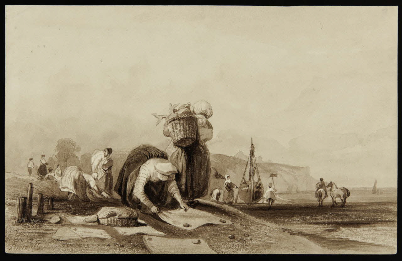 Merenly dessin Scène de lessive en bord de mer 1825-1835 1967.79.5 Photo