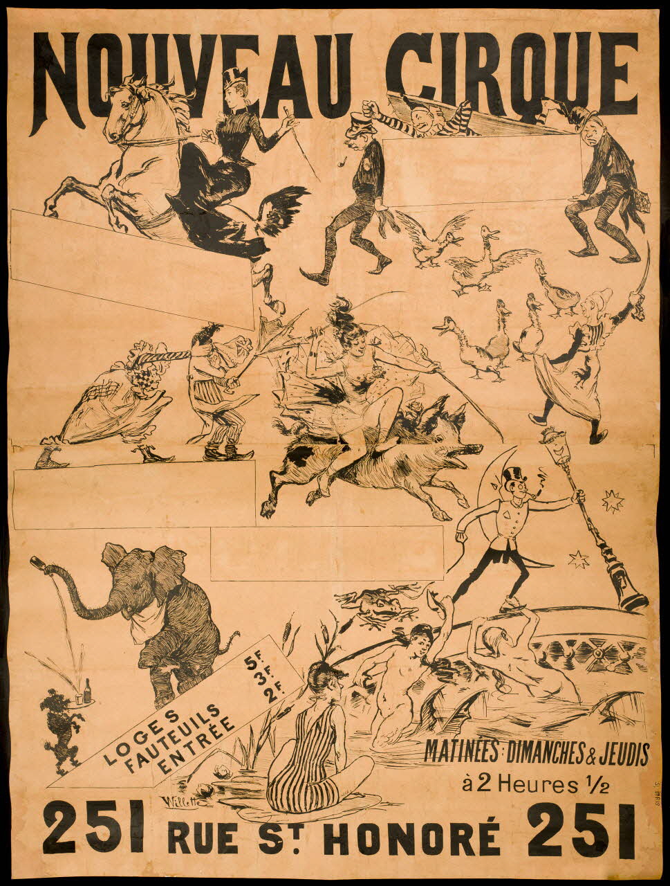 affiche NOUVEAU CIRQUE  251 RUE ST. HONORÉ 251 1967.9.1 Photo