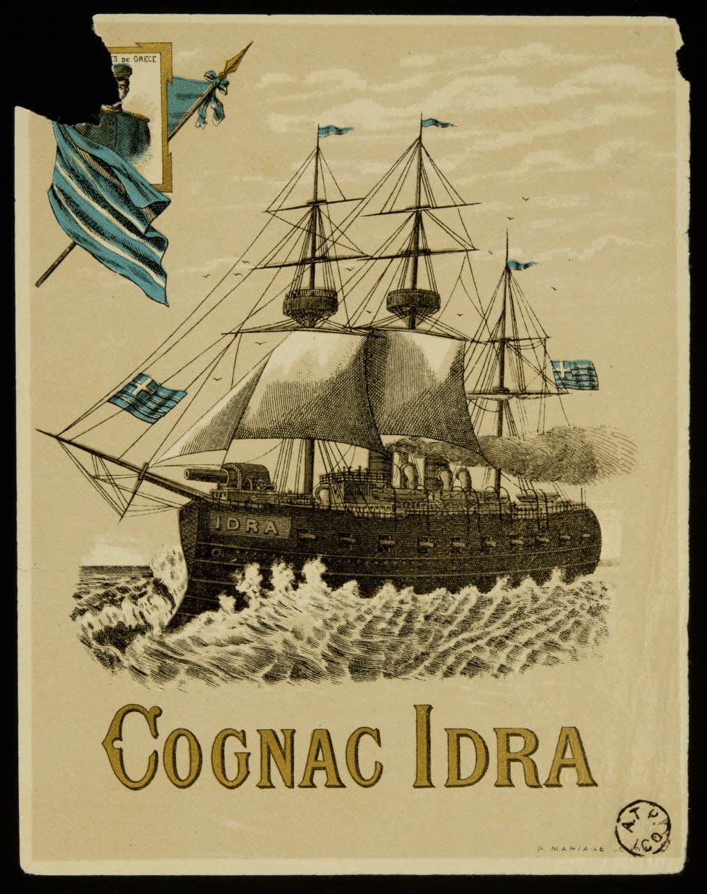 étiquette publicitaire COGNAC IDRA 1967.99.1 Photo
