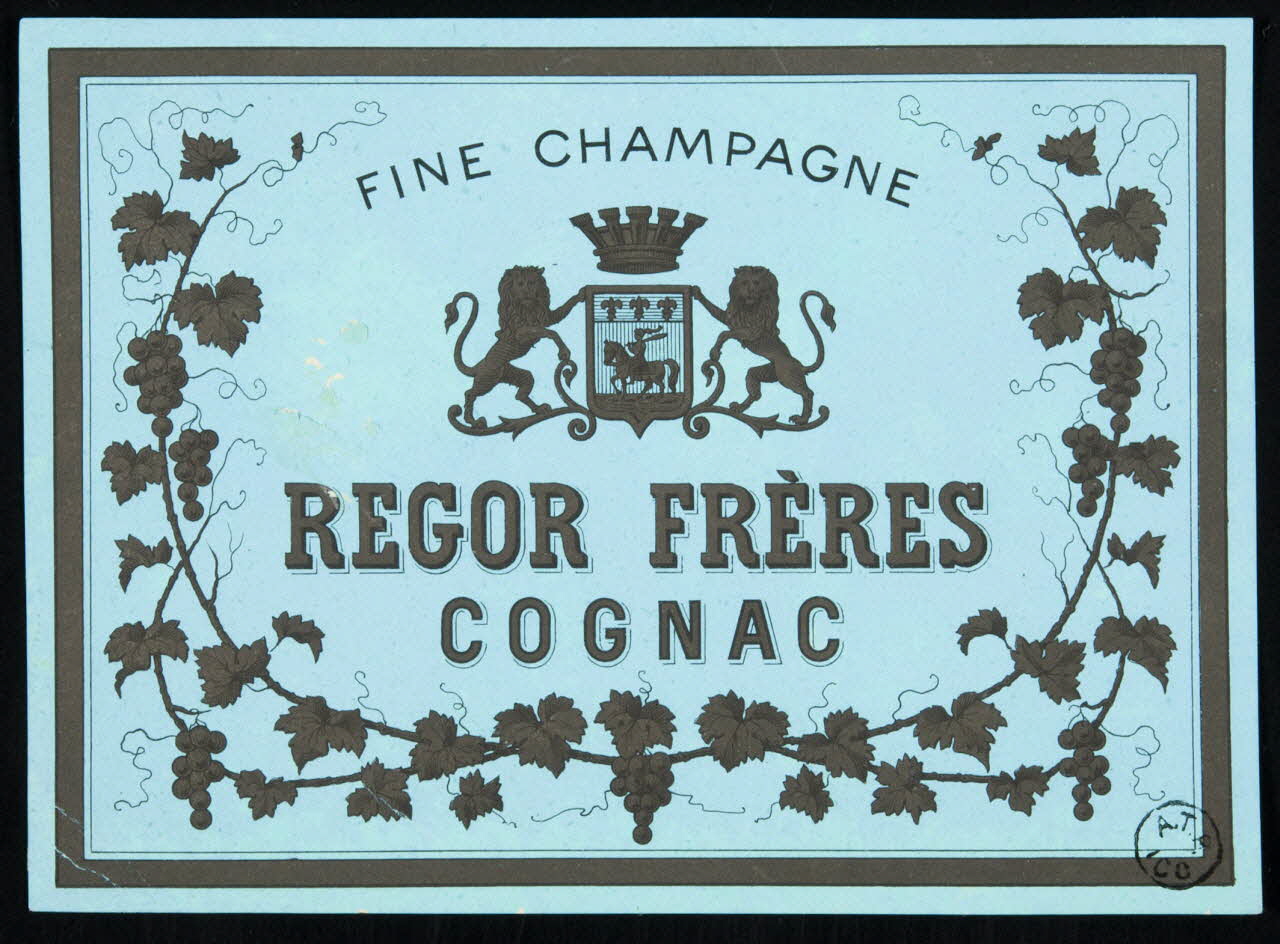 étiquette publicitaire FINE CHAMPAGNE  REGOR FRERES  COGNAC 1967.99.13 Photo