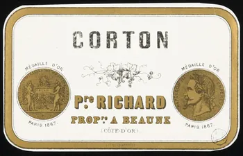 Chaffotte étiquette publicitaire CORTON 1867-1870 1967.99.18 Photo