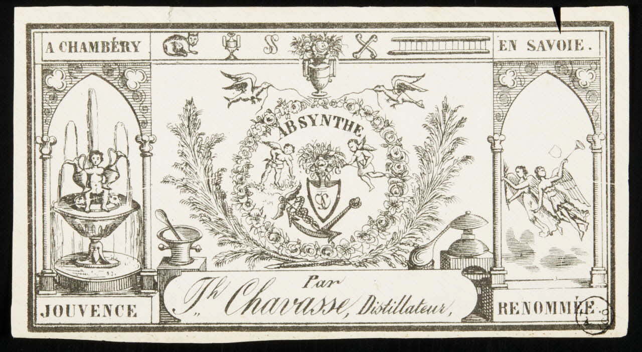 étiquette publicitaire ABSYNTHE  Par  Jh" Chavasse, Distillateur, 1967.99.40 Photo