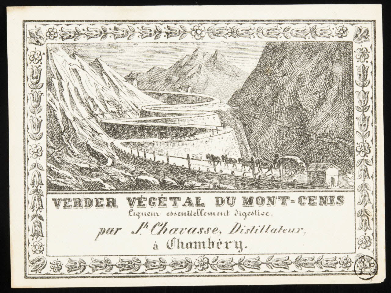 étiquette publicitaire VERDER VEGETAL DU MONT-CENIS  Liqueur essentiellement digestive, 1967.99.41 Photo