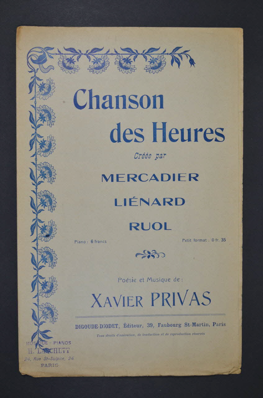 chanson petit format 1965.181.16 Photo Mucem