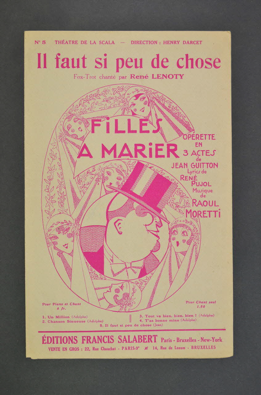 René Pujol ; Raoul Moretti ; Francis F. Salabert chanson petit format Île-de-France, France 1930 1966.199.125 Photo Mucem