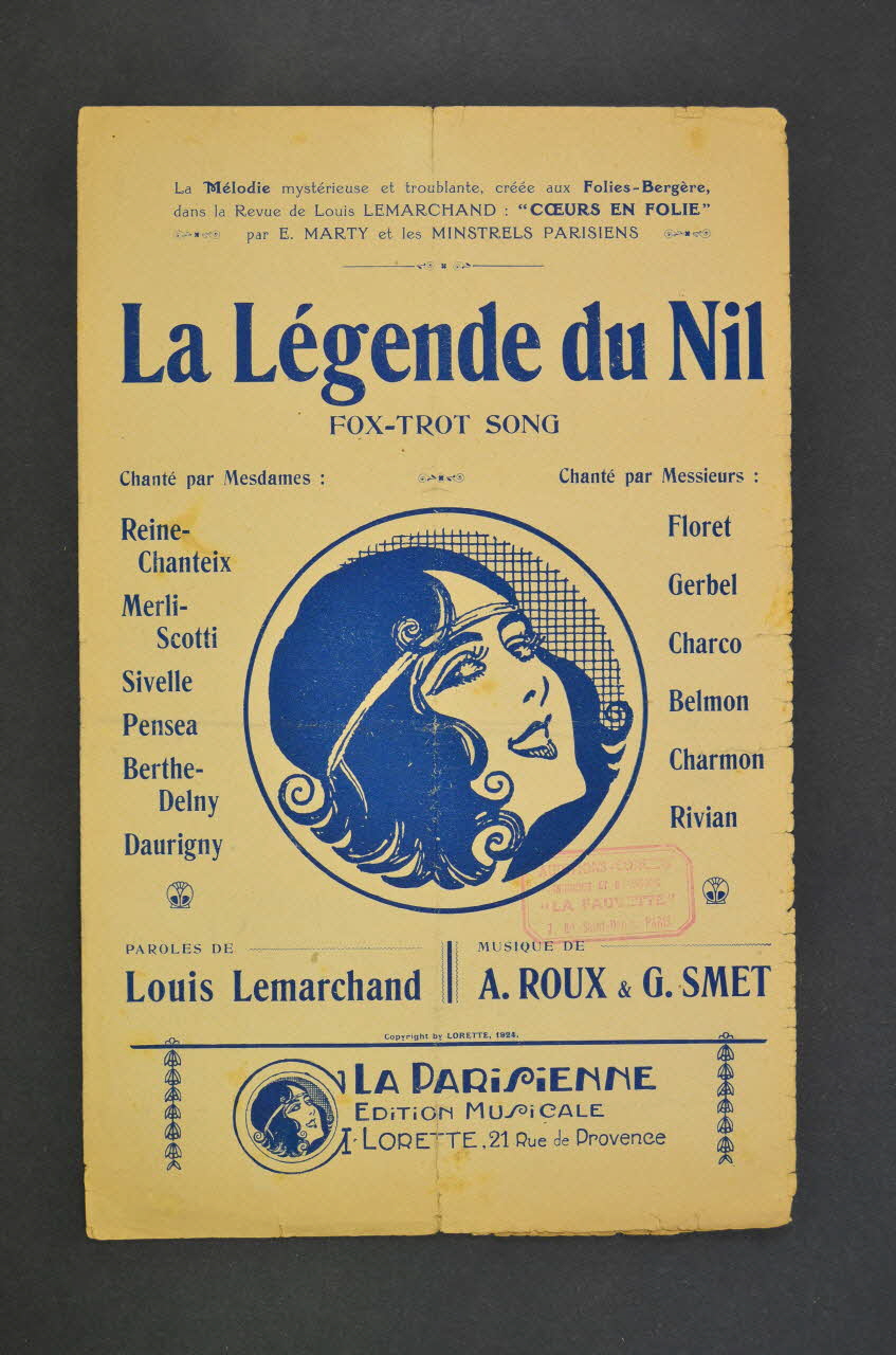 G Smet ; Armand Roux ; Louis Lemarchand ; G. Lorette chanson petit format Île-de-France, France 1924 1966.199.131 Photo Mucem