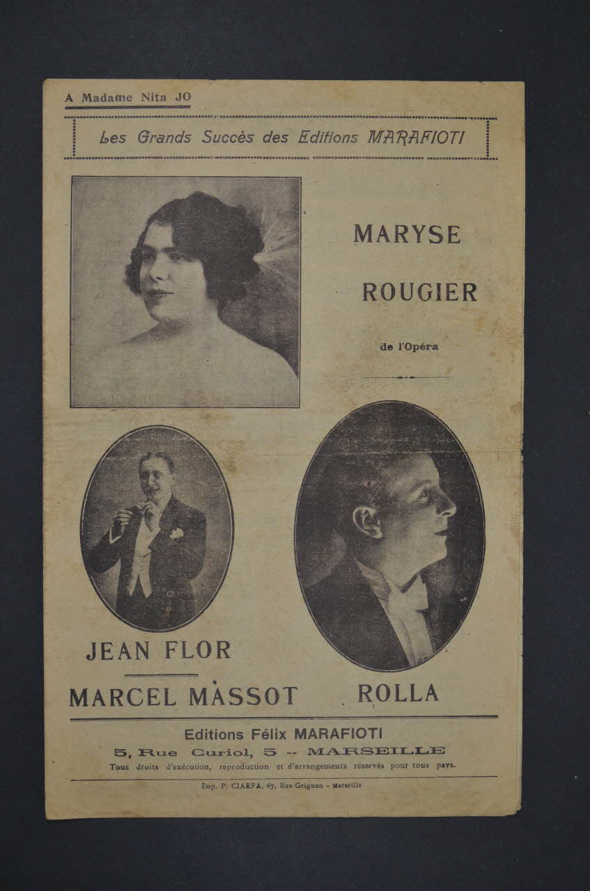 chanson petit format 1965.183.18 Photo Mucem