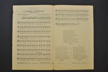 Dufleuve ; Eugène Gavel ; Galiardin ; E. Bousquet chanson petit format Île-de-France, France 1926 1965.183.19 Photo Mucem