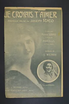 Georges Millandy ; Joseph Rico ; H. Delormel ; Yvonne Sérard chanson petit format Île-de-France, France 1912 1966.199.138  Photo Mucem