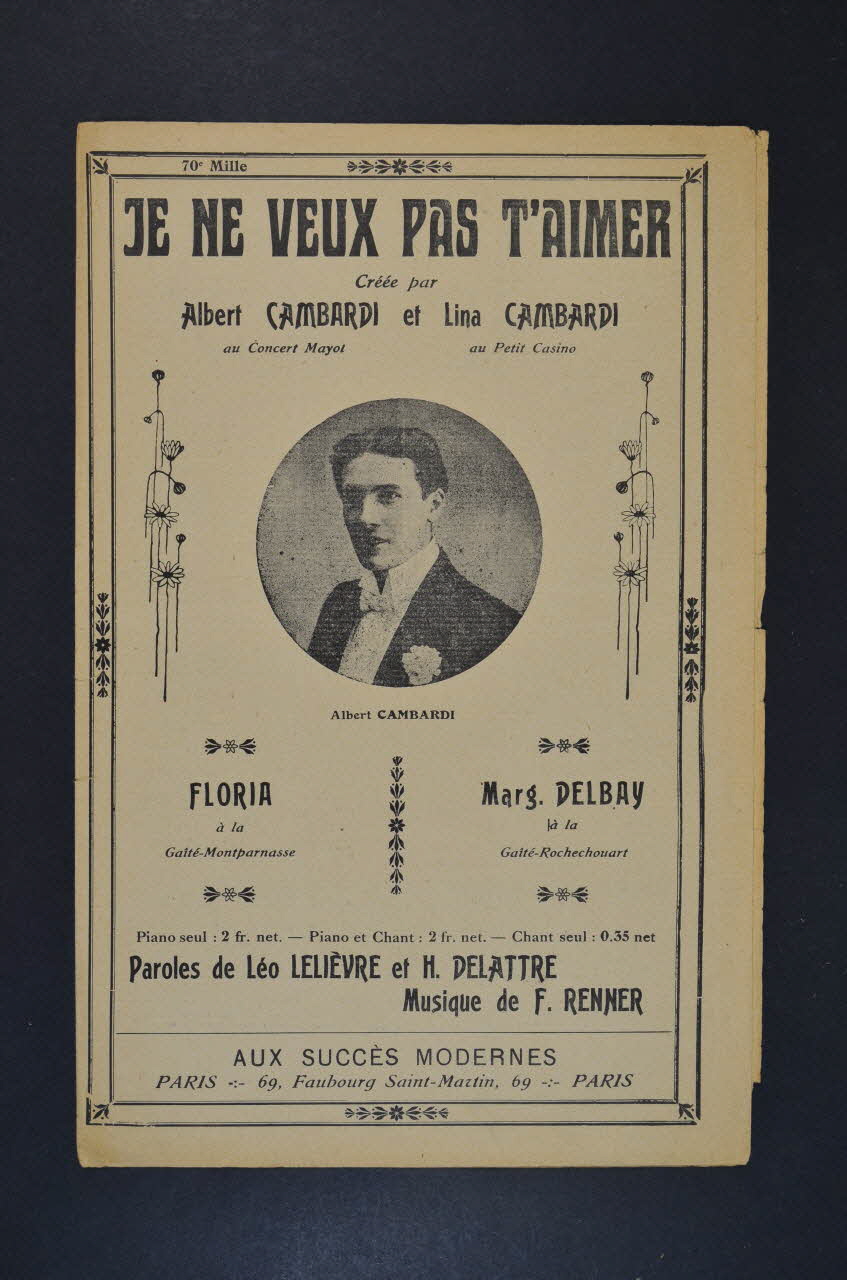 chanson petit format 1966.199.139 Photo Mucem