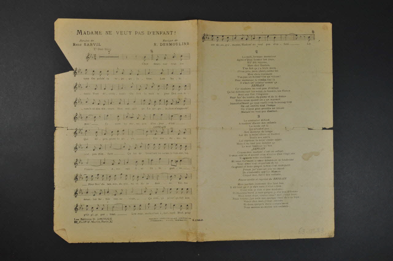 chanson petit format 1965.183.29 Photo Mucem