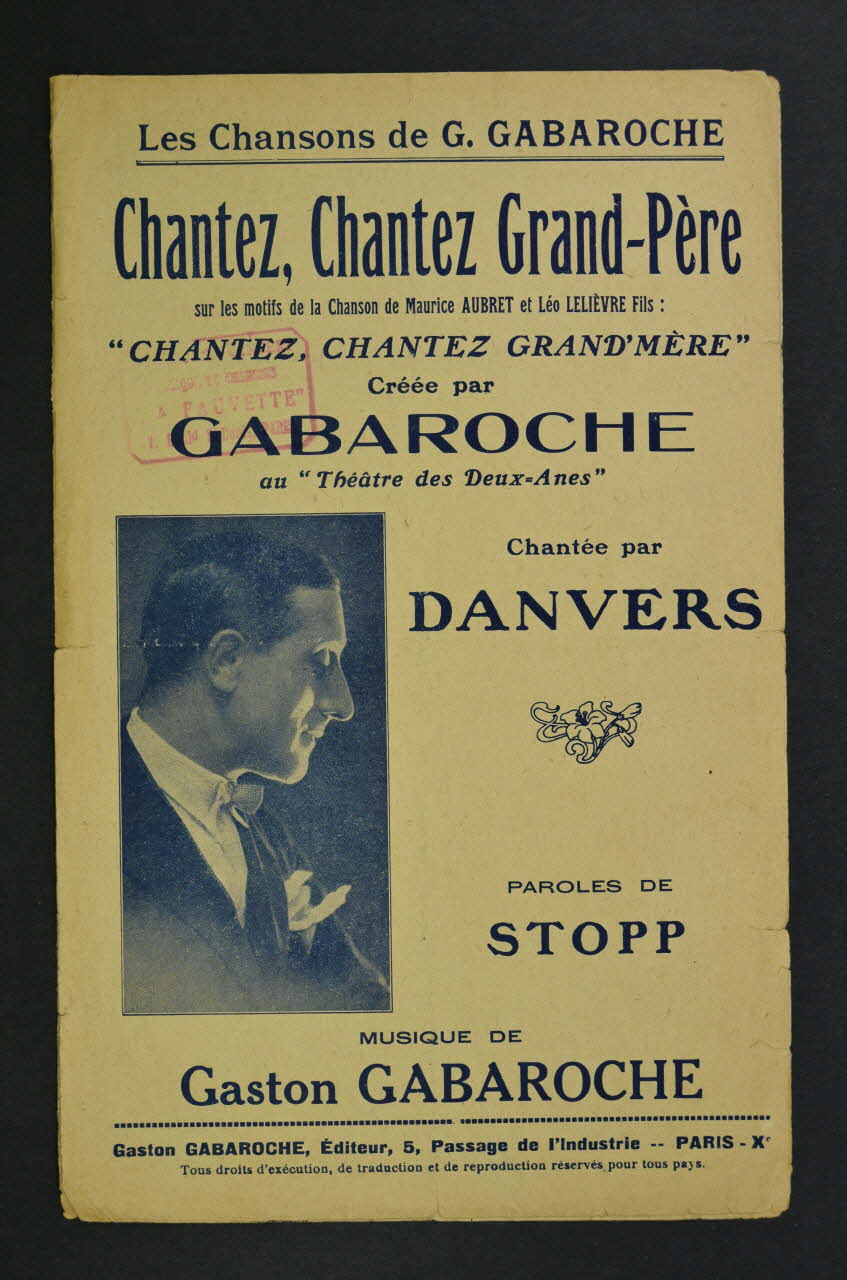 chanson petit format 1966.199.15 Photo Mucem