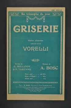 Georges Millandy ; Auguste Bosc ; Pierre Varenne ; Georges Vorelli chanson petit format Île-de-France, France 1927 1965.183.48  Photo Mucem