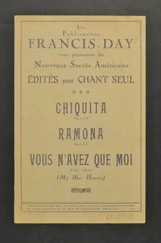 Charles Saint-Granier ; Albert Willemetz ; Jean Le Seyeux ; Francis Day chanson petit format Île-de-France, France 1927 1965.183.49 Photo Mucem