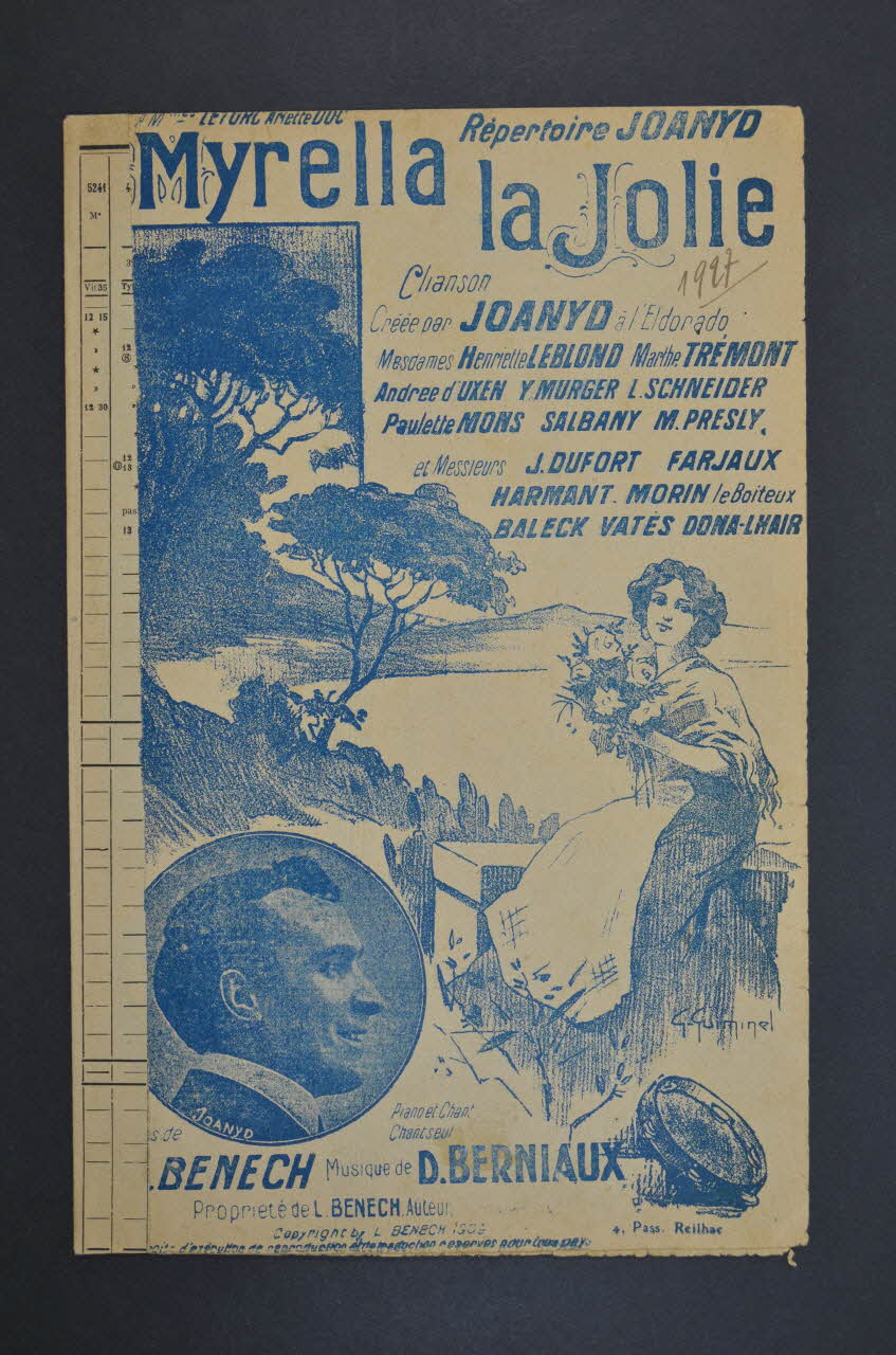 Ferdinand Louis Bénech ; Désiré Berniaux ; Joanyd ; Louis Bénech chanson petit format 1909 1965.183.56 Photo Mucem