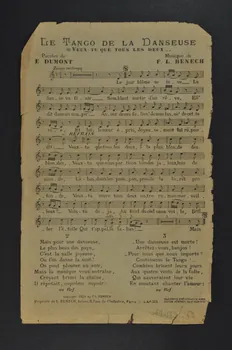 Ernest Dumont ; Ferdinand Louis Bénech chanson petit format Île-de-France, France 1923 1965.183.63  Photo Mucem