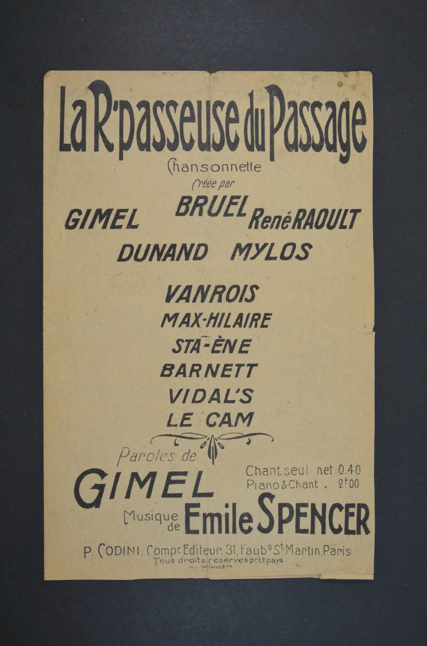 chanson petit format 1965.170.29 Photo Mucem