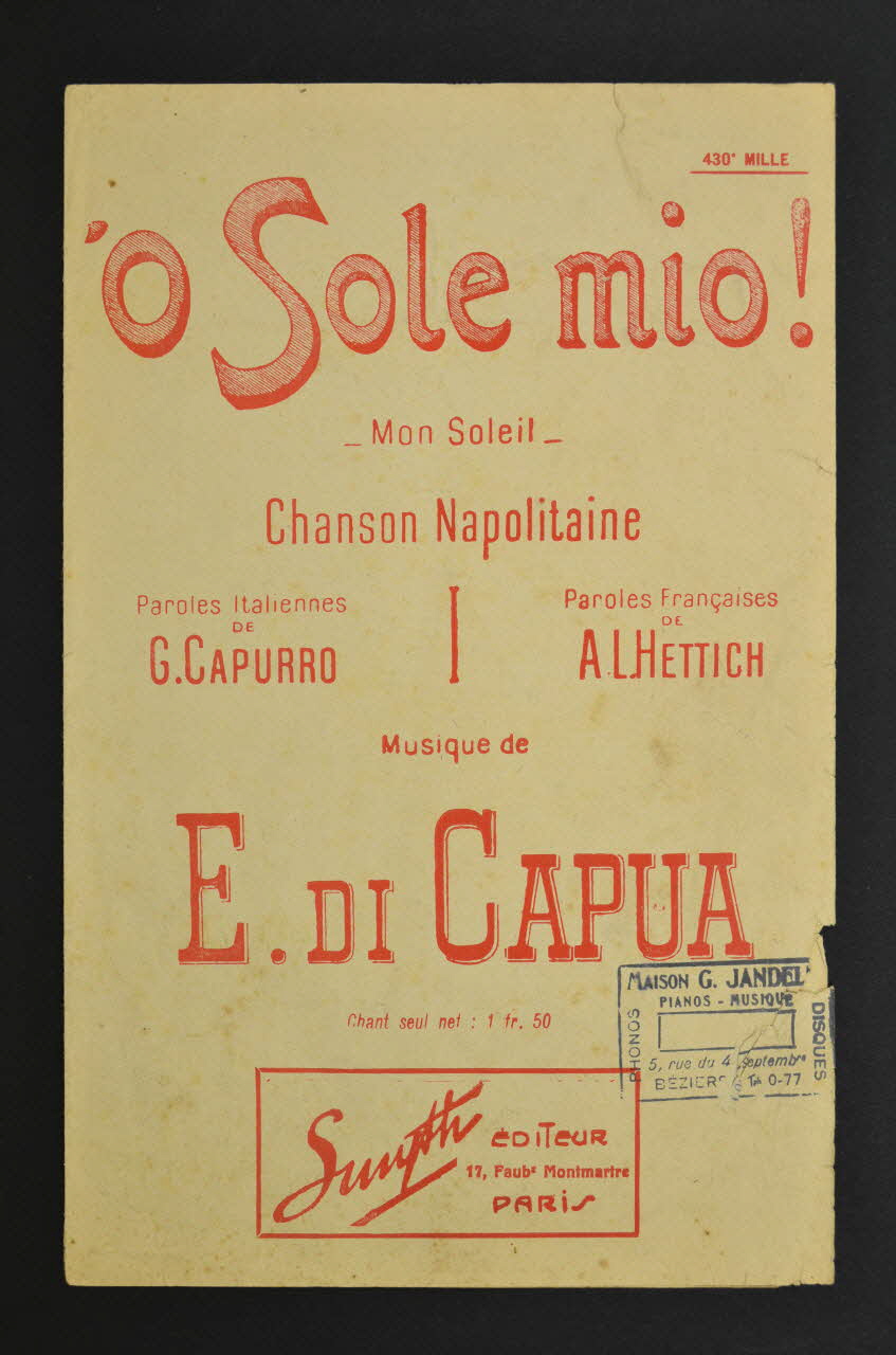 chanson petit format 1965.184.6 Photo Mucem