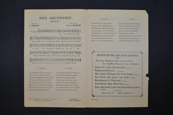 Edgard Favart ; Raoul Georges ; Labbé ; Emma Liébel chanson petit format Paris 2ème 1919 1966.199.32 Photo Mucem