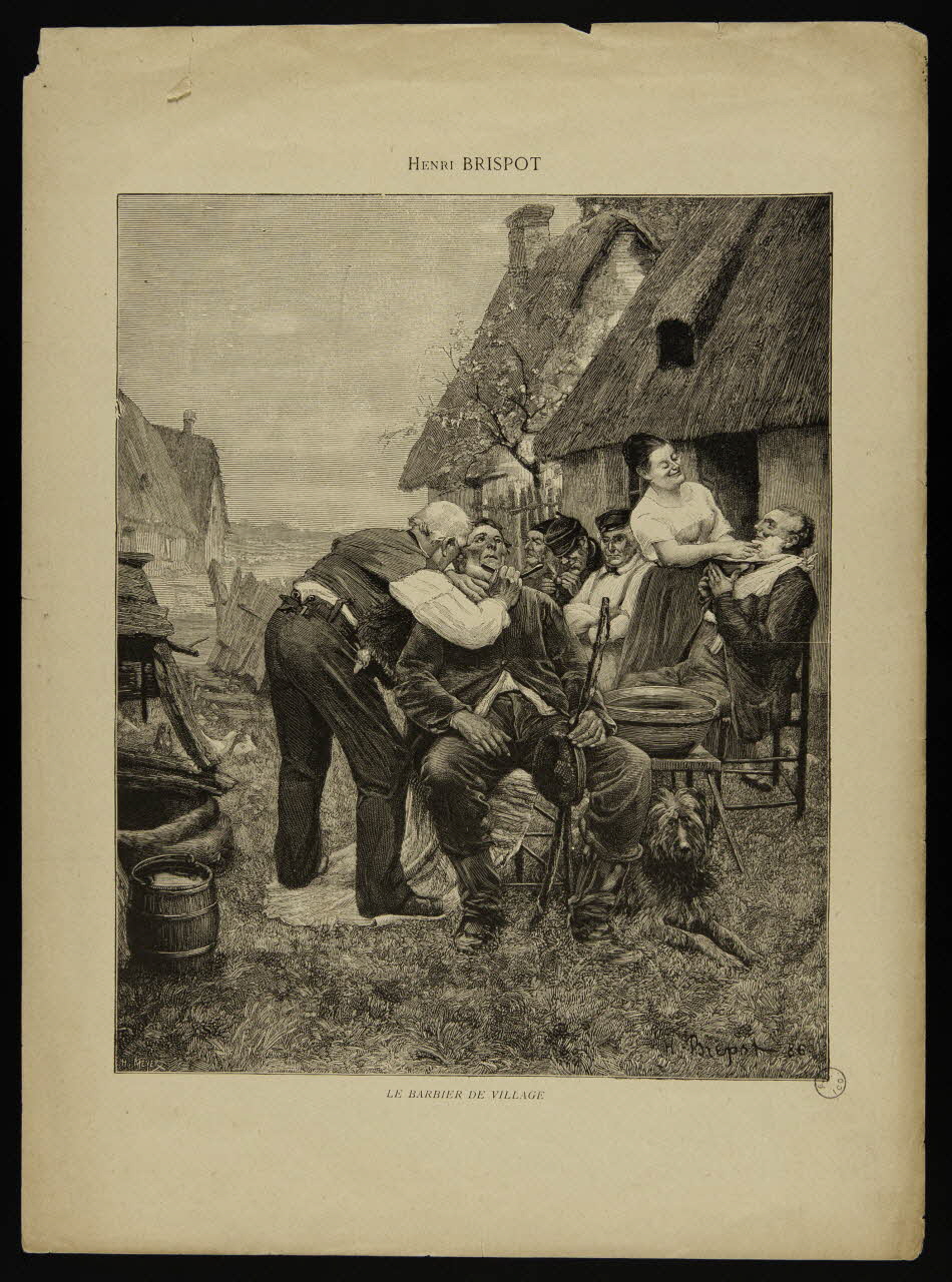 estampe LE BARBIER DE VILLAGE 1969.2.10 Photo