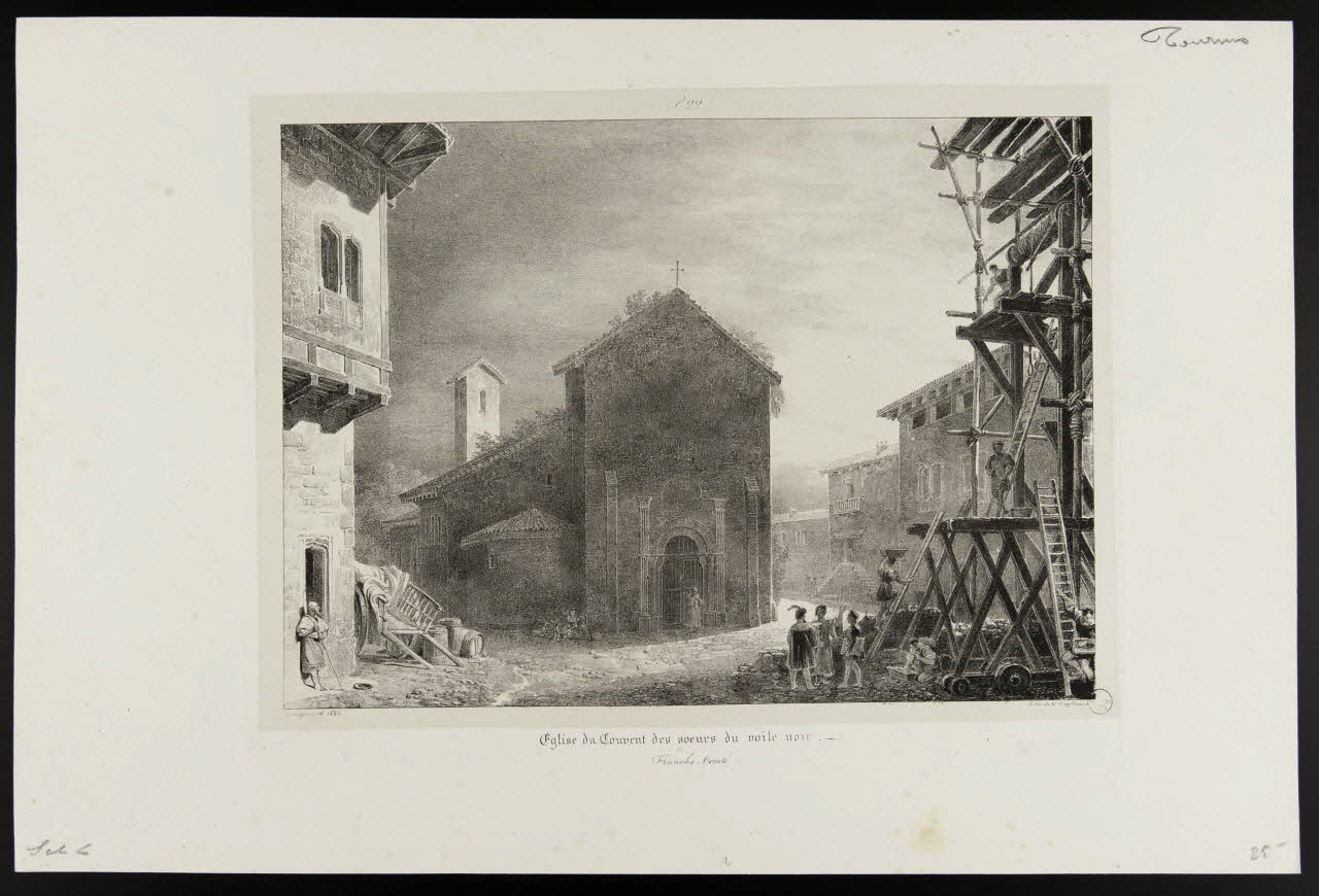 estampe Eglise du Couvent des soeurs du voile noir.  Franche-Comté. 1969.23.5 Photo