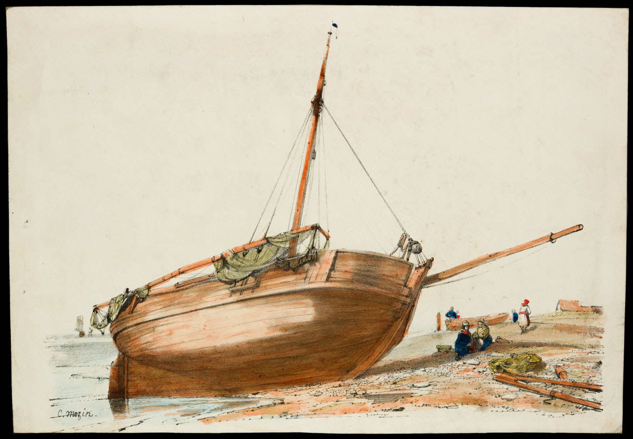 estampe Bateau sur la plage 1969.26.4 Photo