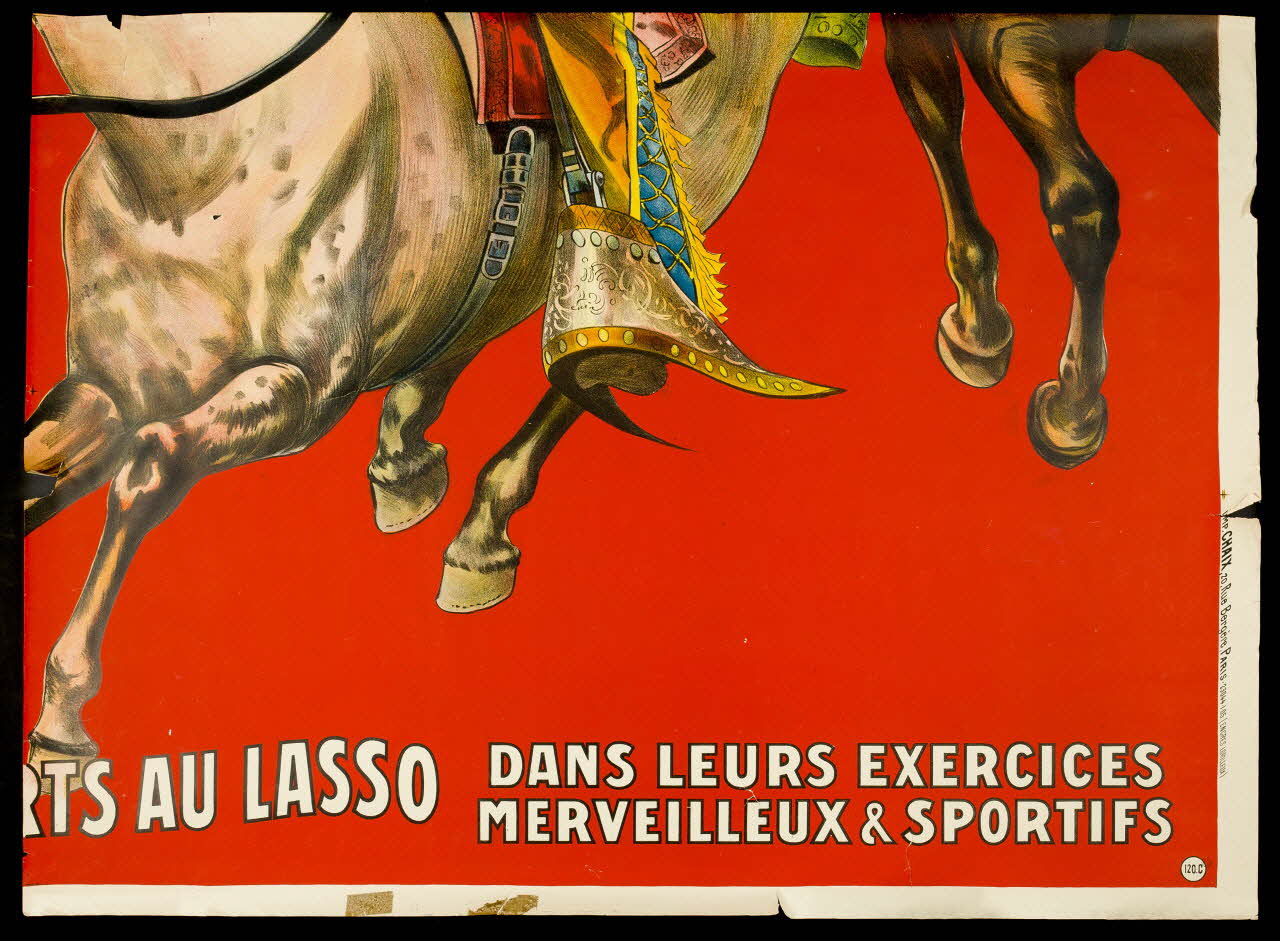 affiche BUFFALO BILL'S WILD WEST  AND CONGRESS OF ROUGH RIDERS OF THE WORLD.  VAQUEROS MEXICAINS EXPERTS AU LASSO DANS LEURS EXERCICES  MERVEILLEUX & SPORTIFS (4ème partie) 1969.31.16.4 Photo