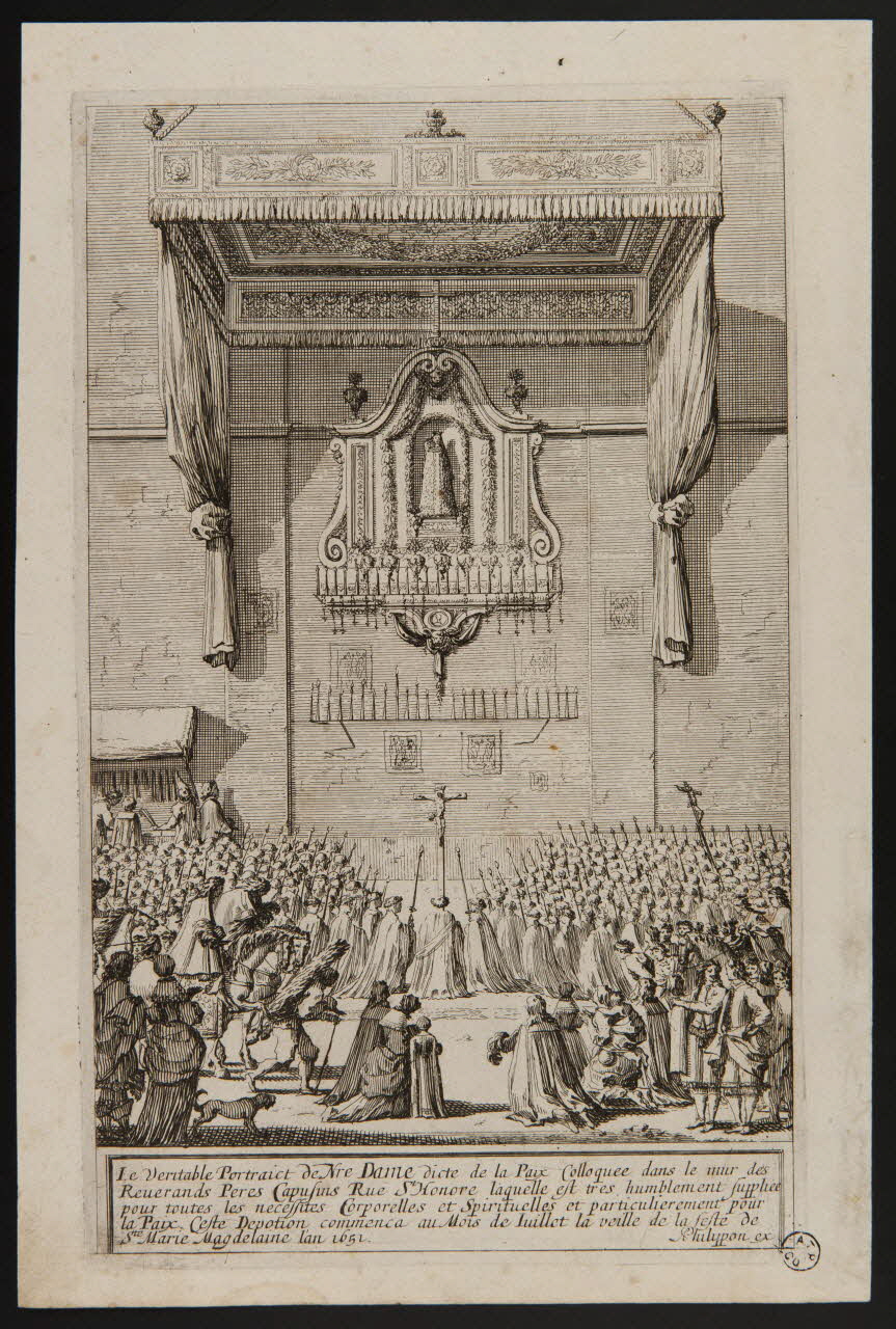 estampe Sculpture de Notre Dame de la Paix dans la chapelle des Capucins de la rue Saint Honoré 1969.32.10 Photo