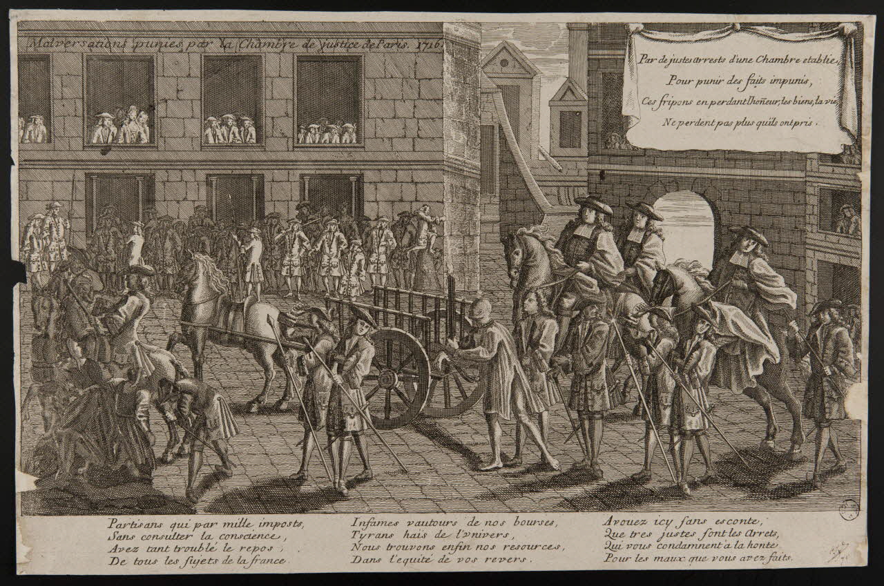 estampe Malversations punies par la Chambre de justice de Paris, 1716. 1969.32.12 Photo