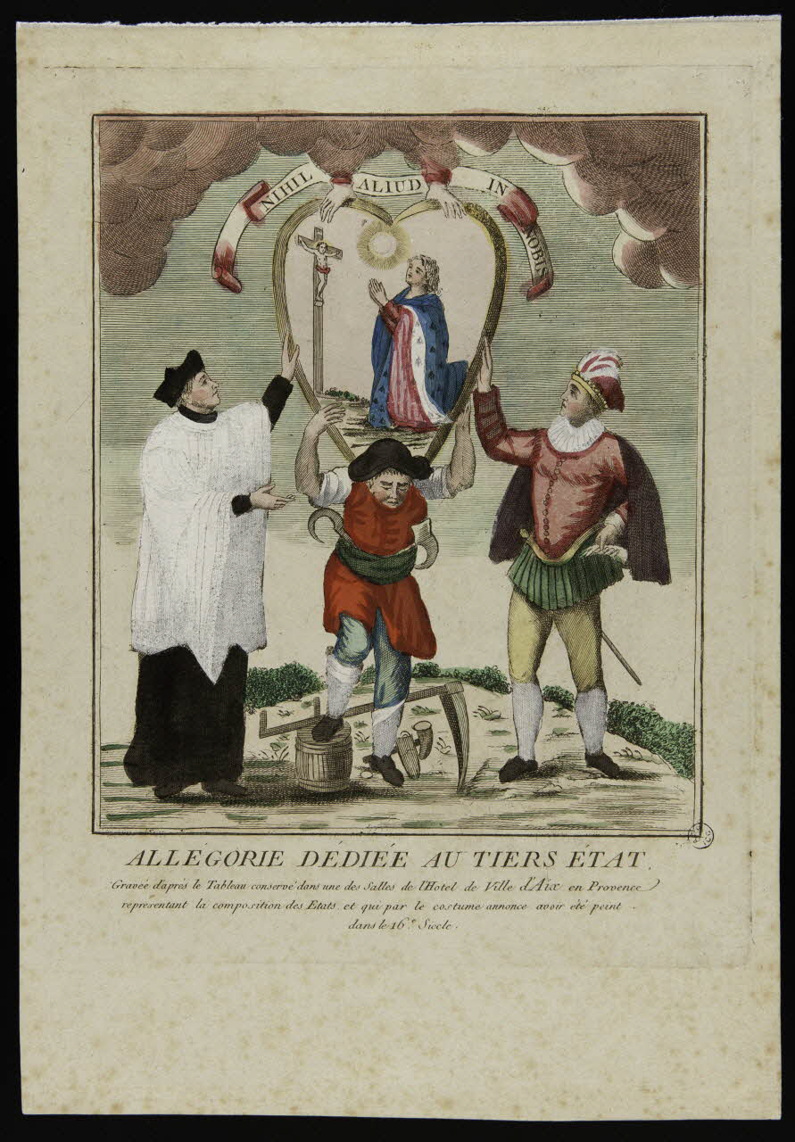 imagerie ancienne ALLEGORIE DEDIEE AU TIERS ETAT. France 1784-1794 1969.32.17 Photo