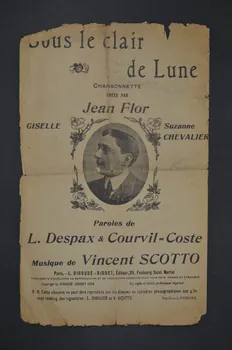 Louis Despax ; Vincent Scotto ; Courvil-Coste ; Jean Flor ; Giselle ; Suzanne Chevalier ; Digoudé-Diodet; chanson petit format Île-de-France, France 1909 1966.199.40 Photo Mucem